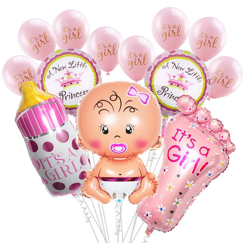 Baby Boy Girl Foil Balloons Kids Birthday Party Decoration It is a Girl/Boy Air Ballon Hanging Bunting Banners Baby Shower Toys