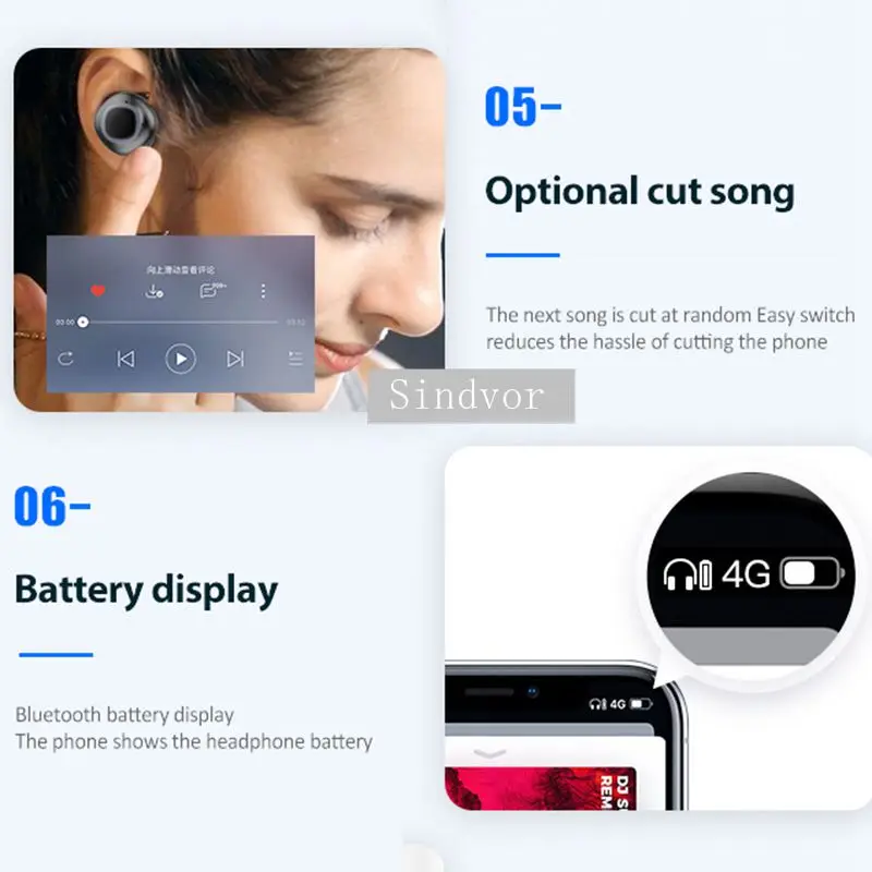 Bluetooth earphone Wireless Earphone TWS Earbuds 8