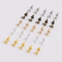 50 шт. Золото Серебро родий мяч бисер шпилька серьга ушной штырь фиксатор беруши для изготовления ювелирных изделий DIY аксессуары