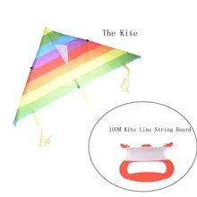 Открытый Длинный хвост нейлоновый Радужный воздушный змей игрушки для детей детский воздушный змей трюк воздушный змей серфинга контроль бар и линия воздушные змеи