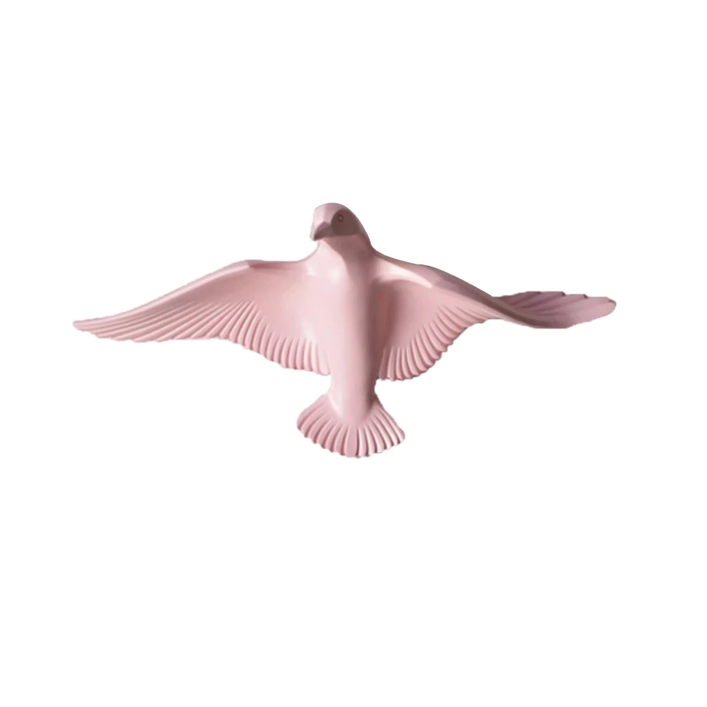 3D Resin Flying Seagull Birds Crafts Wall Art Sculpture Living Room Bedroom Wall Hanging Decoration