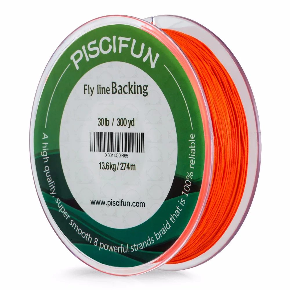 Рыболовная леска Piscifun оранжевая белая Fluo желтая 274 м 13 6 кг/30 фунтов|fishing line|backing