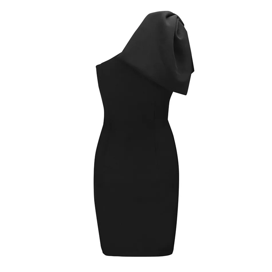 2019 moda Bandag vestido Sexy para mujer noche Club noche fiesta manga inclinada hombro bolsa cadera cuerpo con vestidos al por mayor - 6