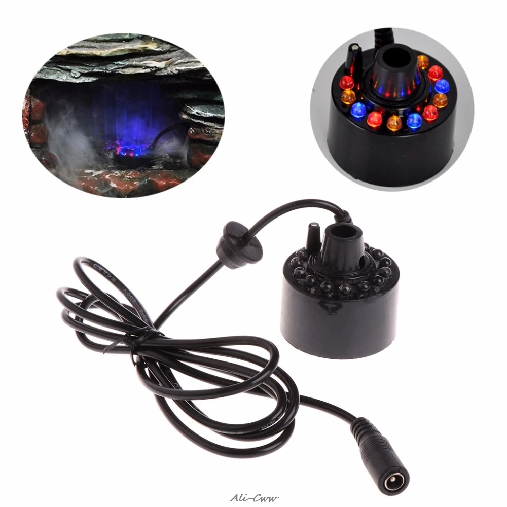 LED light Ultrasonic Mist Maker Fogger Water Fountain Pond Indoor Outdoor Aquarium Fish Tank Supplies 12 aquarium light,aquarium lamp,ultrasonic humidifier