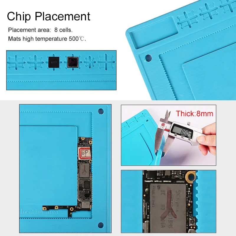UANME теплоизоляция силиконовый коврик стол коврик техническое обслуживание платформы для BGA пайки ремонт рабочая станция+ винт части положение