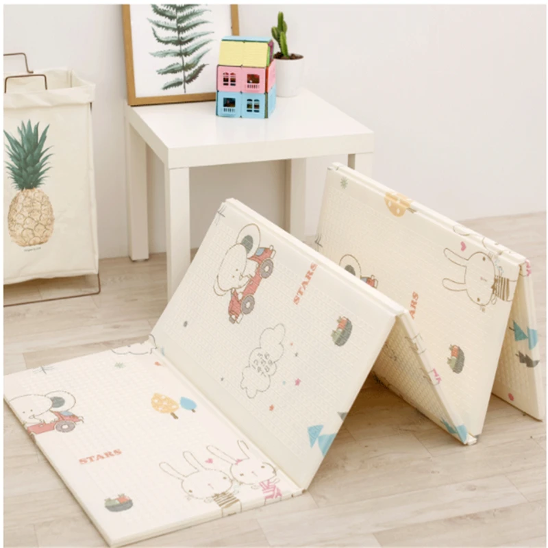 

XPE Folding Toy Crawling Mat 1.5*2.0M Foam Two-Sided Pattern Baby Climbing Mat ChildrenThickening Game Pad Living Room Home Mat