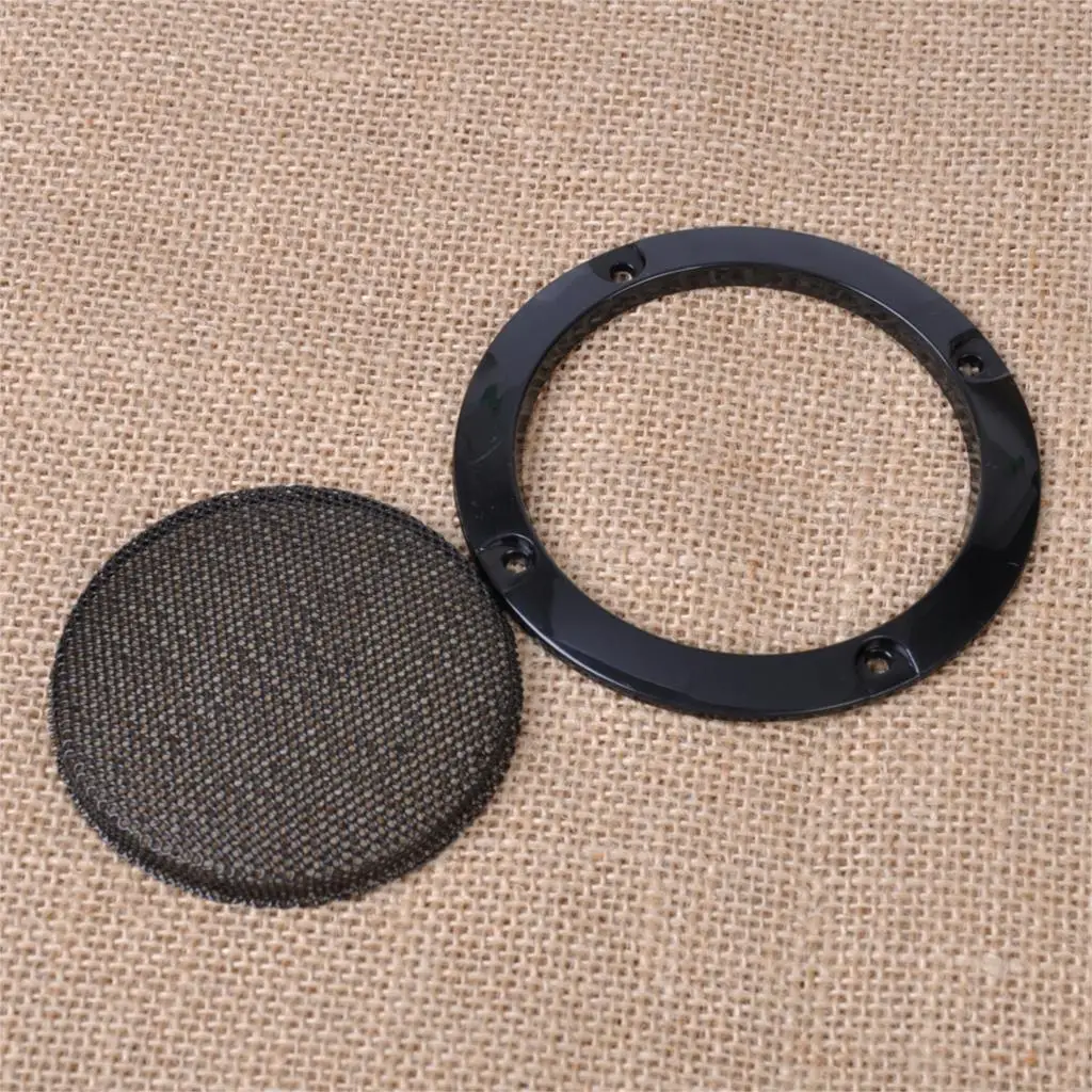 DIY 3" Inch ABS Audio Speaker Decorative Circle Cover Protection Circle w/ Protective Grille Mesh 2pcs DWCX for Most Cars