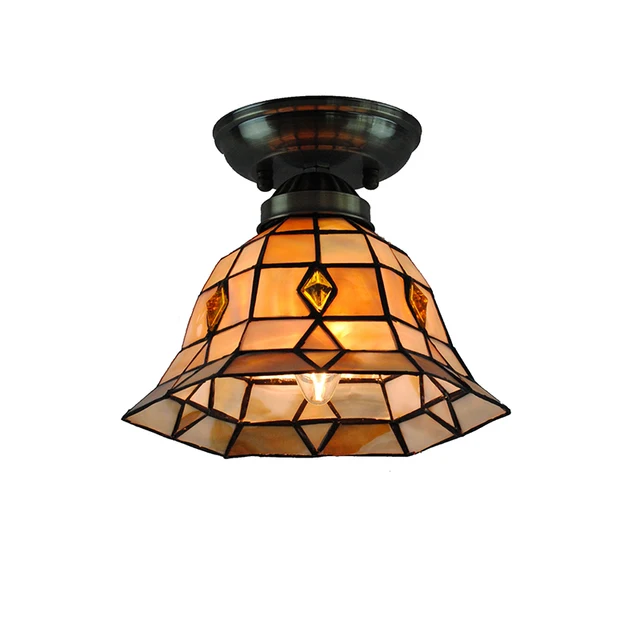 8 Vintage Tiffany Style Hexagon Stained Gl Ceiling Lamps 8 Vintage Tiffany Style Hexagon Stained Gl Ceiling Lamps Lighting Fixture Retro Tiffanylampe Hallway Porch