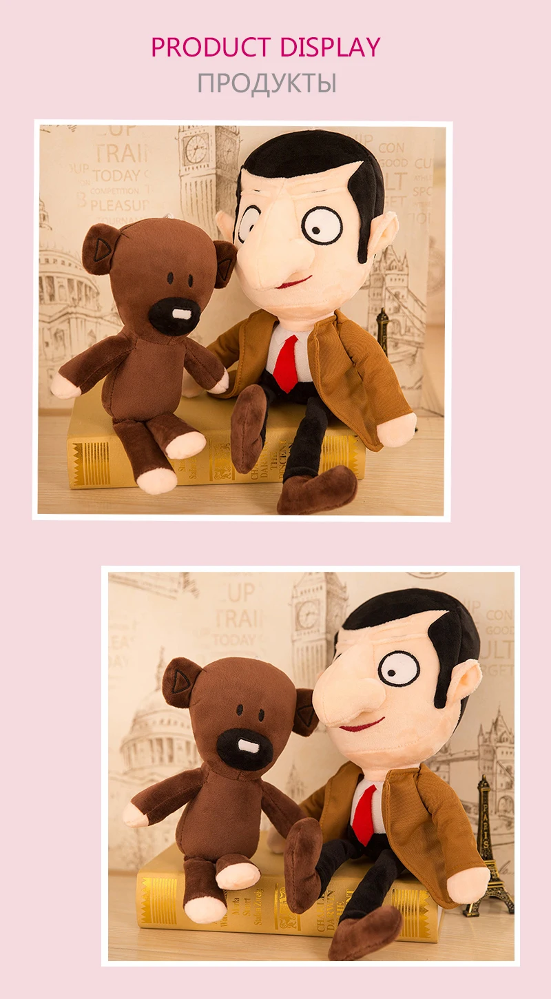 30 см Mr Bean Teddybeer хороший Kawaii плюш Knuffels Mr. Игрушечные бобы для детей подарки на день рождения Knuffles животные