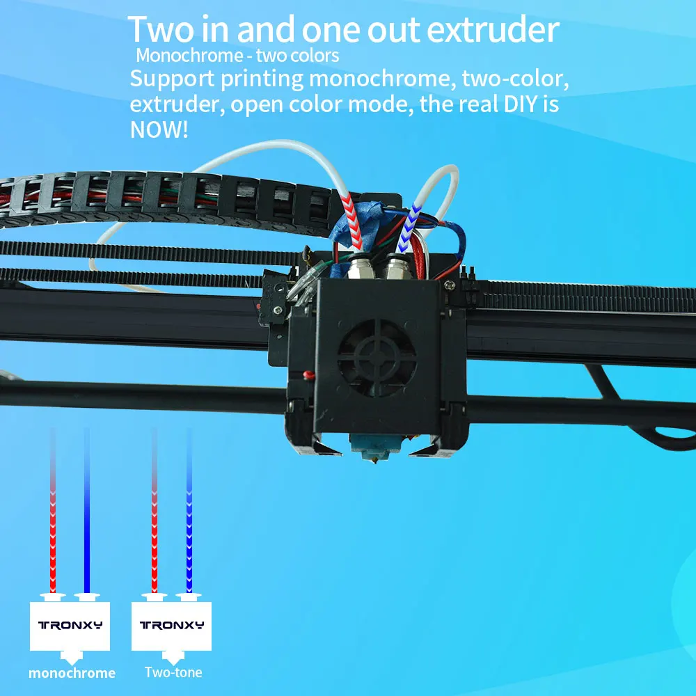 TRONXY 3D принтер X5ST-500-2E двойной цвет DIY машина ядер печати большой размер MK8 экструдер