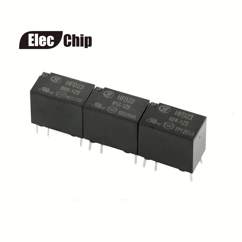 5-Pack HFD23-024-1ZS Relays - 24V 2A 6-Pin Electrical Relays For Industrial Applications