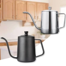 

600ml Stainless Steel Espresso Spout Drip Coffee Pot Long Spout Coffee Kettle Teapot with Cover