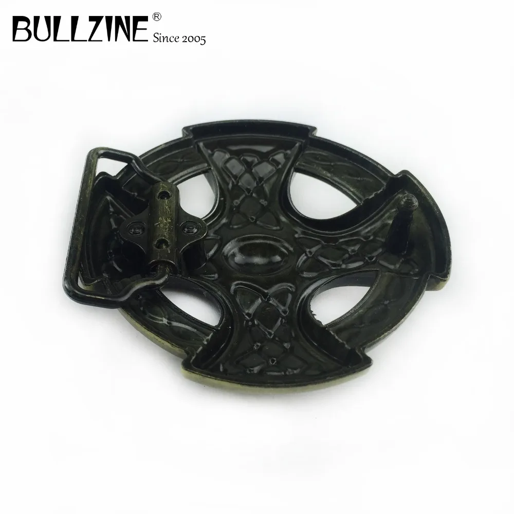 Bullzine цинковый сплав Западная Ретро кельтский крест пряжка для ремня ковбойские джинсы Подарочная брошь ремень FP-03401-1 для 4 см ширина ленты