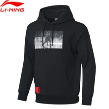Li-Ning мужской баскетбольный свитер серии BAD FIVE, 66% хлопок, 34% полиэстер, Спортивная толстовка с подкладкой, свободный свитер AWDP053 MWW1535