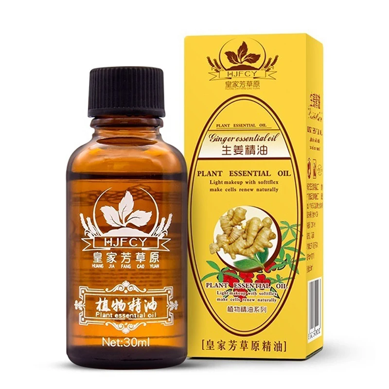 

Natural Pure Ginger Body Massage Plant Essential Oil Blood Circulation Skin Aromatherapy Body Massage Oil Massage Tool