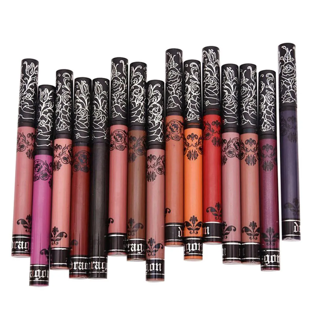 

Lipstick Pro Multicolor 15 PCS Long Lasting Make Up Waterproof Water-Resistant Matte Liquid Lipstick Pen Lip Gloss Sets 19L0517