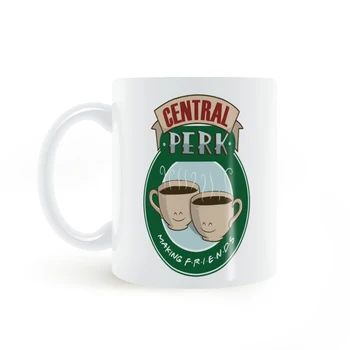 

New Friends TV Show Series White Ceramic Coffee Tea Cup Mug Central Perk Making Friends