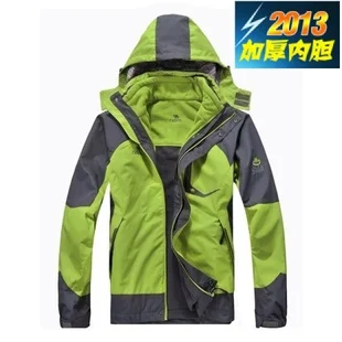 

Camel outdoor jacket twinset fleece liner lovers design 3-in-1 Men outdoor jacket     =YcfM7