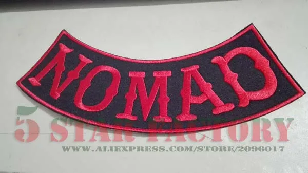 

CAFE RACER SONS OF NOMAD VEST BOTTOM ROCKER BIKER ANARCHY JACKET PATCH ,VEST DIY NOMADS ANGELS PATCH