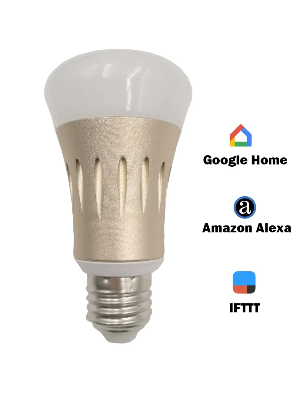 

IFTTT Led Bulb Dimmer 2.4G Wifi Smart Light RGB Multi Colors Changing Via APP Voice Control Alexa Google home