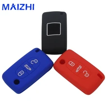 Silicone Remote Key Fob Cover Case For Peugeot 107 207 307 407 308 607 For Citroen C1 C2 C3 C4 C5 C6 C8 3 Btn Car Styling Cover