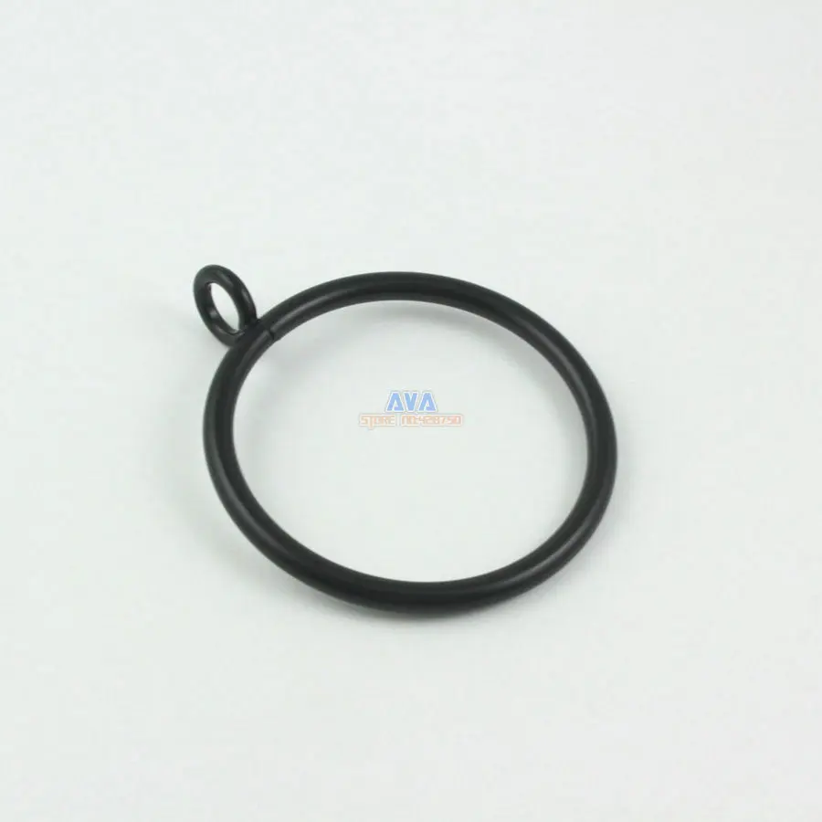 10 Pieces 45mm Black Curtain Rings Curtain Sliding Hook Rings