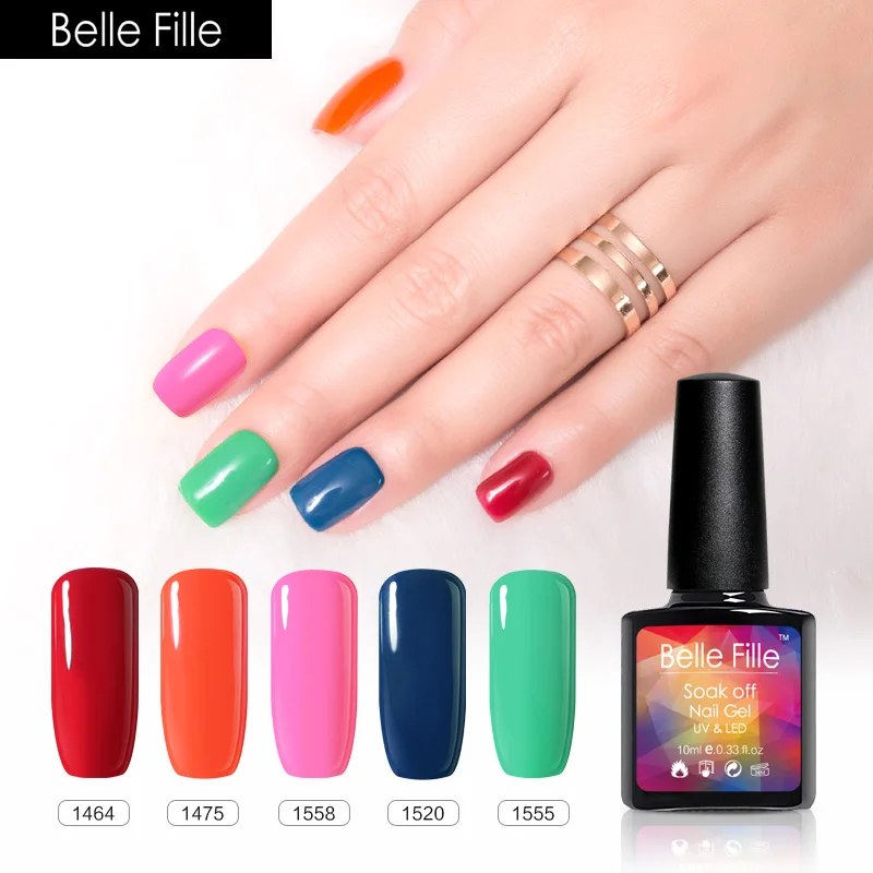 Belle Fille 10 мл 2 шт./лот УФ гель для ногтей полу постоянный Polygel набор конфет лак Цвета
