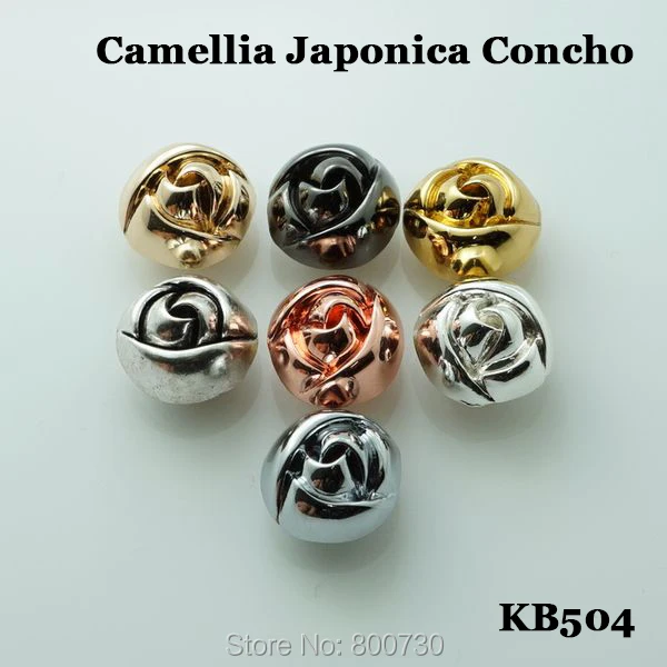 

(KB504) 10pc 5/8'' Western Conchos Camellia Japonica Concho Leathercraft