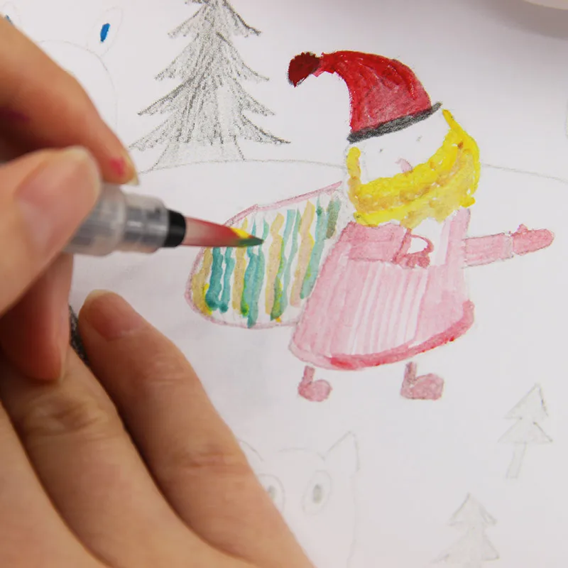 Ручка с кисточкой для рисования 12 см 1 шт.|colorful ink pens|pen pcscolor pen |