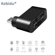 USB кардридер Usb 2,0 концентратор 2 порта USB интерфейс питания с TF SD кардридер для NotebookComputer аксессуары для ноутбуков