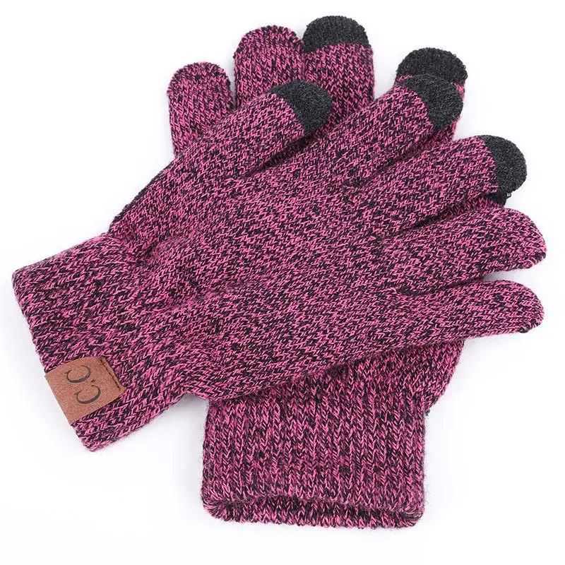 Брендовые вязаные перчатки высокого качества мужские женские теплые варежки плюс бархатные Утепленные перчатки для сенсорных экранов