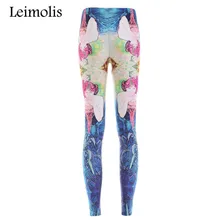 Leimolis, 3D принт, фитнес, пуш-ап, леггинсы для тренировок, для женщин, готический стиль, медуза, размера плюс, высокая талия, панк-рок, штаны