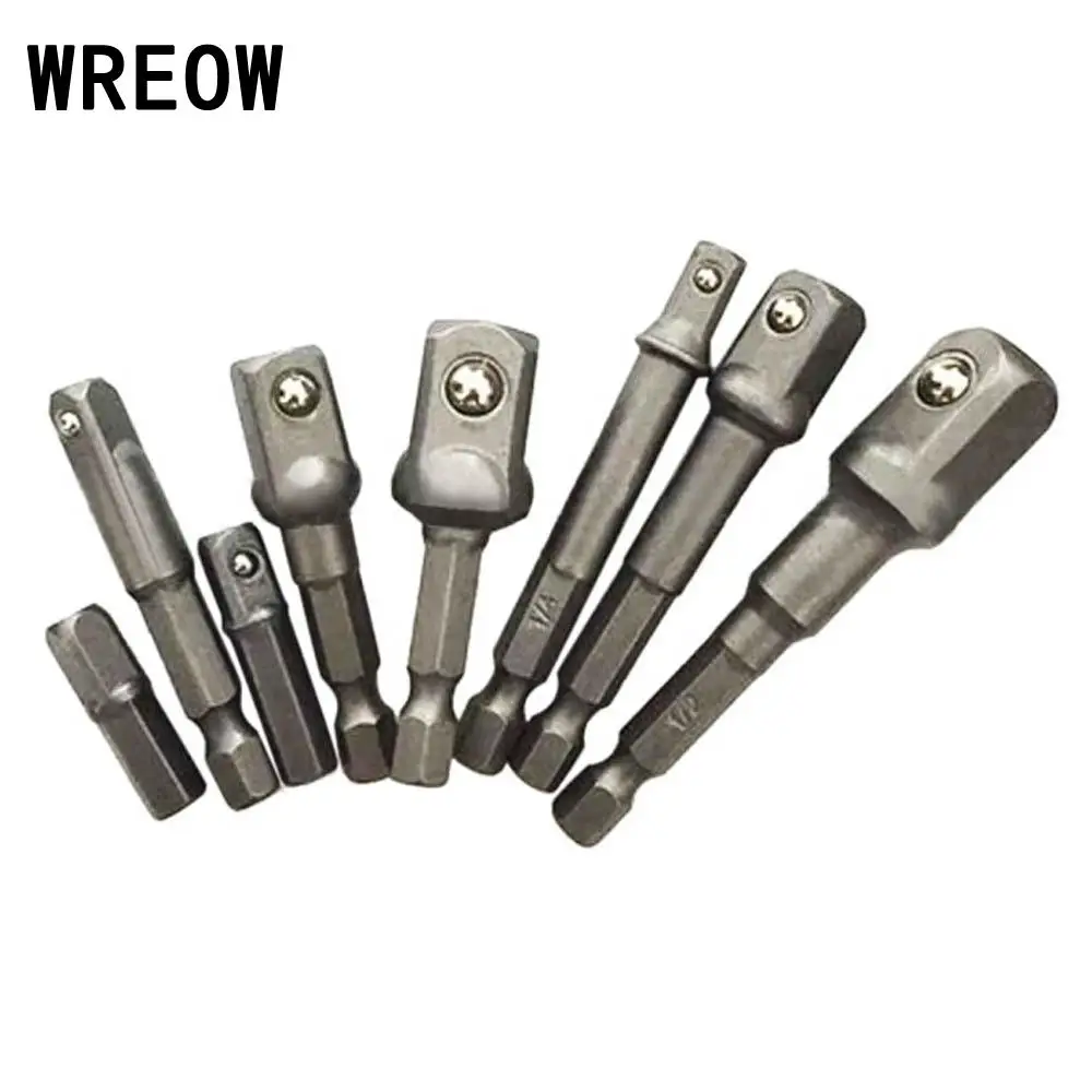 8 PCS Hex Shank Drive Power Drill Socket Extension Bit Adaptor Set Kits