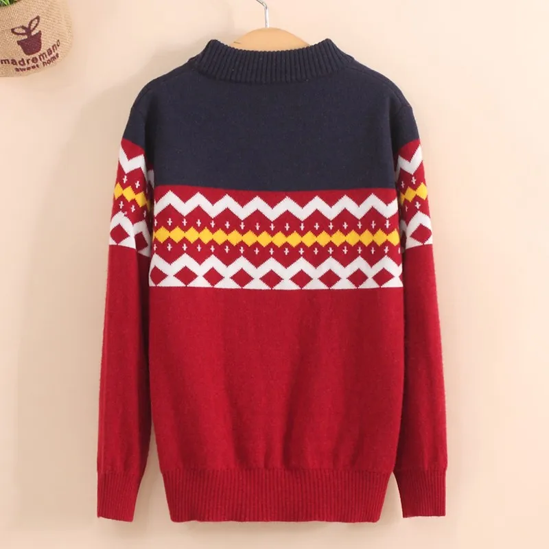 2019 зимняя детская одежда свитера для мальчиков в полоску из плотного хлопка для маленьких мальчиков, вязаные пуловеры, Свитера для