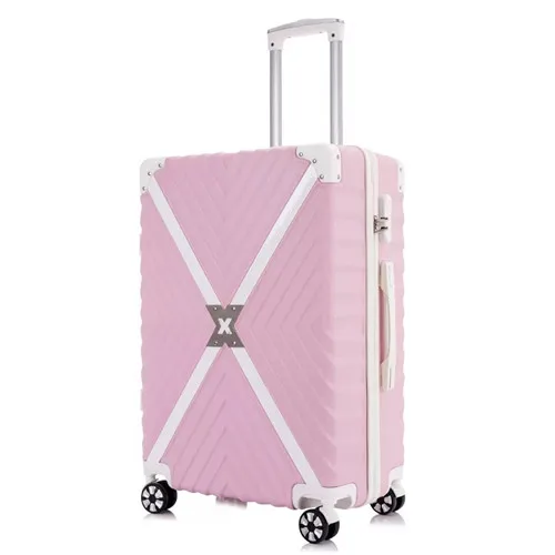 KLQDZMS 20/24/26 inch чемодан из АБС на колесах кабина багаж на ролликах модные багаж для мужчин и женщин ручной клади Сумка на колесиках - Цвет: Pink