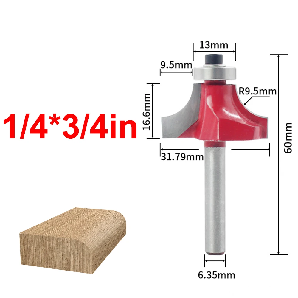 1/4 дюйма Концевая фреза по дереву прямой конец триммер фреза чистый Концевая Пазовая Уголок Круглый бухта коробка биты инструменты мельница рубишь - Длина режущей кромки: BIHH5743F
