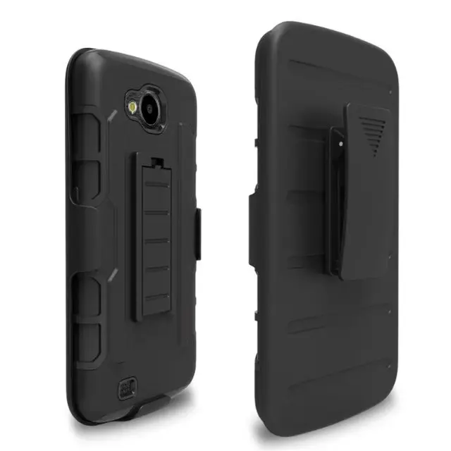  ShockProof Defender Heavy Duty Armour Tough Stand Case Cover With Belt Clip For LG X Venture H700 /