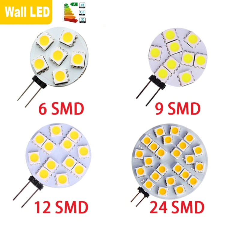 

1pcs/lot free shipping 1W/2W/3W/4W G4 LED 5050 SMD 120 Degree White Car Marine Camper RV Light Lamp Bulb DC 12V