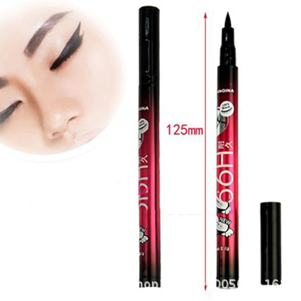 Черный Водостойкая жидкая подводка для глаз Eye Liner Карандаш Pen Женская Косметика Make Up маркер для подводки Глаз Основы красоты подводка для глаз инструменты