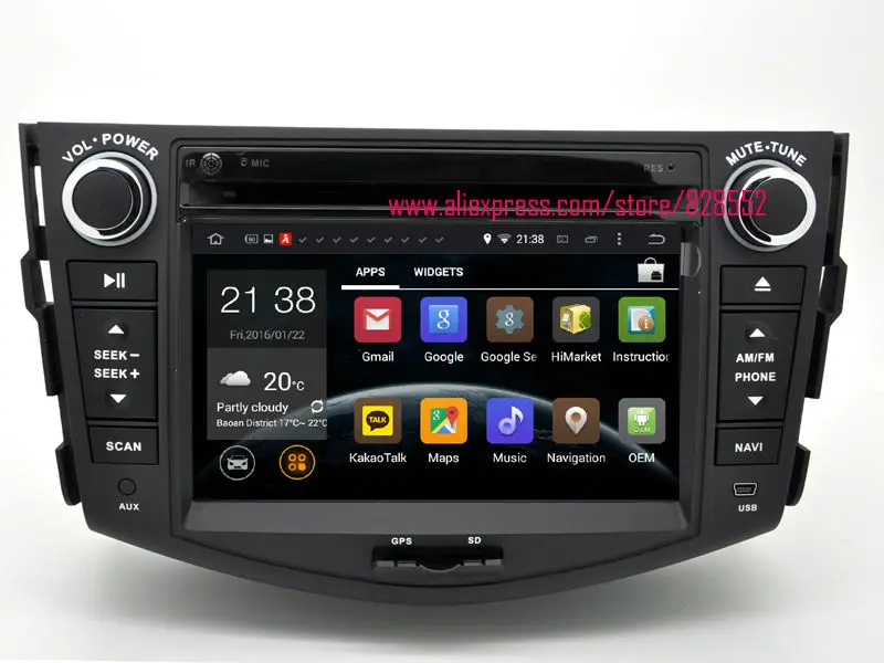 Sale Free Shinpping Android 6.0 Quad-core RAM 2GB Car DVD Player For old Toyota RAV4 With 3G/wifi USB GPS BT MP3 MP4 0