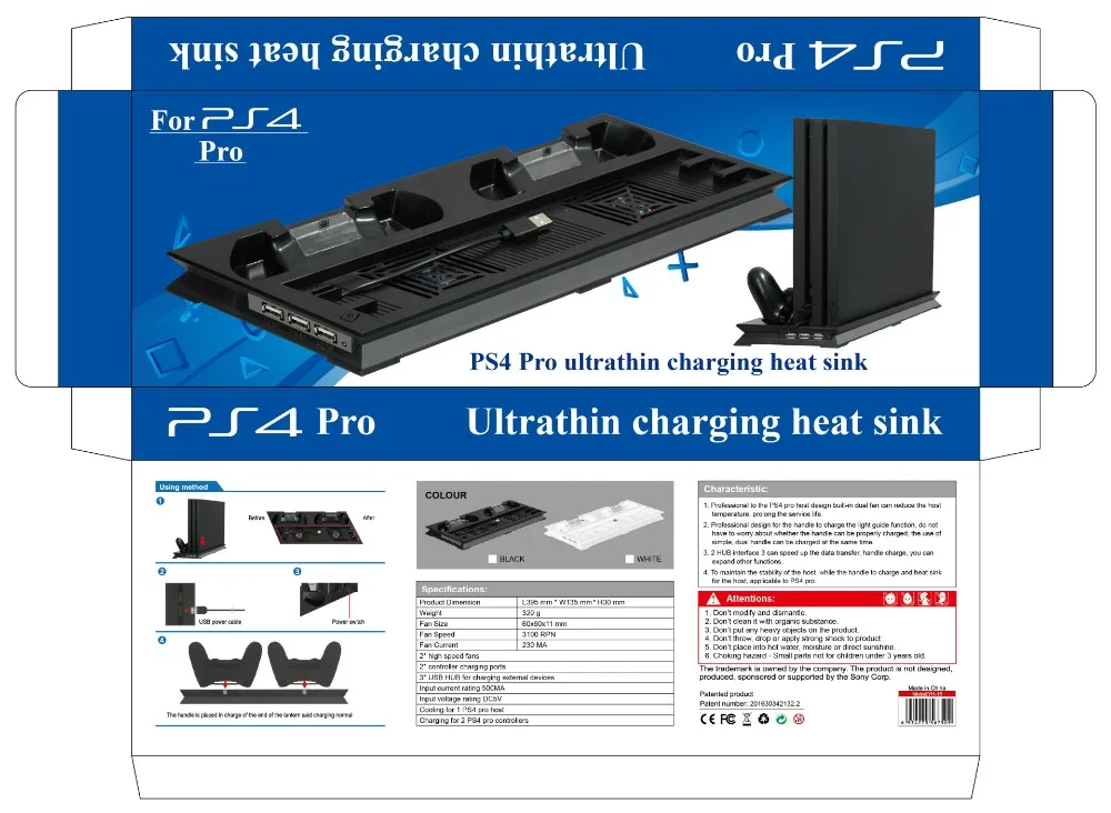 PS4 Pro охлаждающий вентилятор охладитель вертикальная подставка базовые контроллеры зарядная док-станция для sony Playstation 4 Pro консольные аксессуары