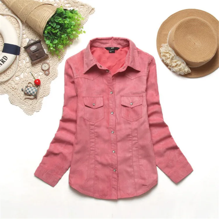 New 2015 Casual Loose Women Jeans Shirts European Style Autumn Denim