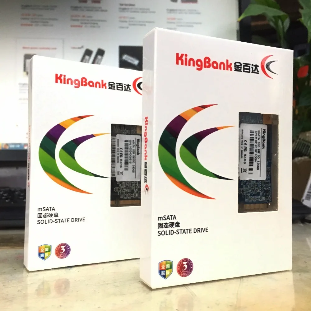 KingBank mSATA SSD 120 GB 240 GB Mini SATA Внутренний твердотельный накопитель 32 GB для ноутбука сервер 120G 240G SSD