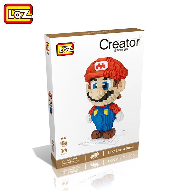 

LOZ Diamond Blocks Japanese Anime Action Figures Mario Micro Bricks Building Toys for Children Educational Creator Gifts 9040