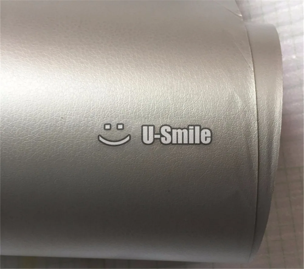 Silver Leather Vinyl Wrap Leather Pattern Vinyl Sticker For Laptop