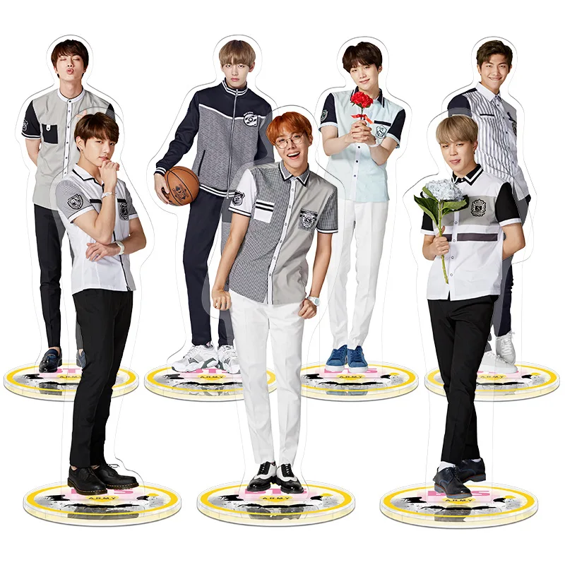 Korean Stars BTS Double Sided Plastic Action Figures Toy High Quality Collection Model Toys 21cm