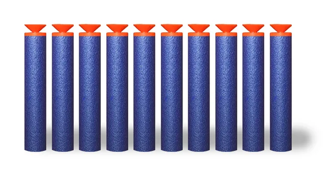 Refill Darts Bullets For Nerf N-strike Elite Series Blasters Children Toy Gun Blue Soft Bullet Foam Guns Accessories 10 pcs  Suction head