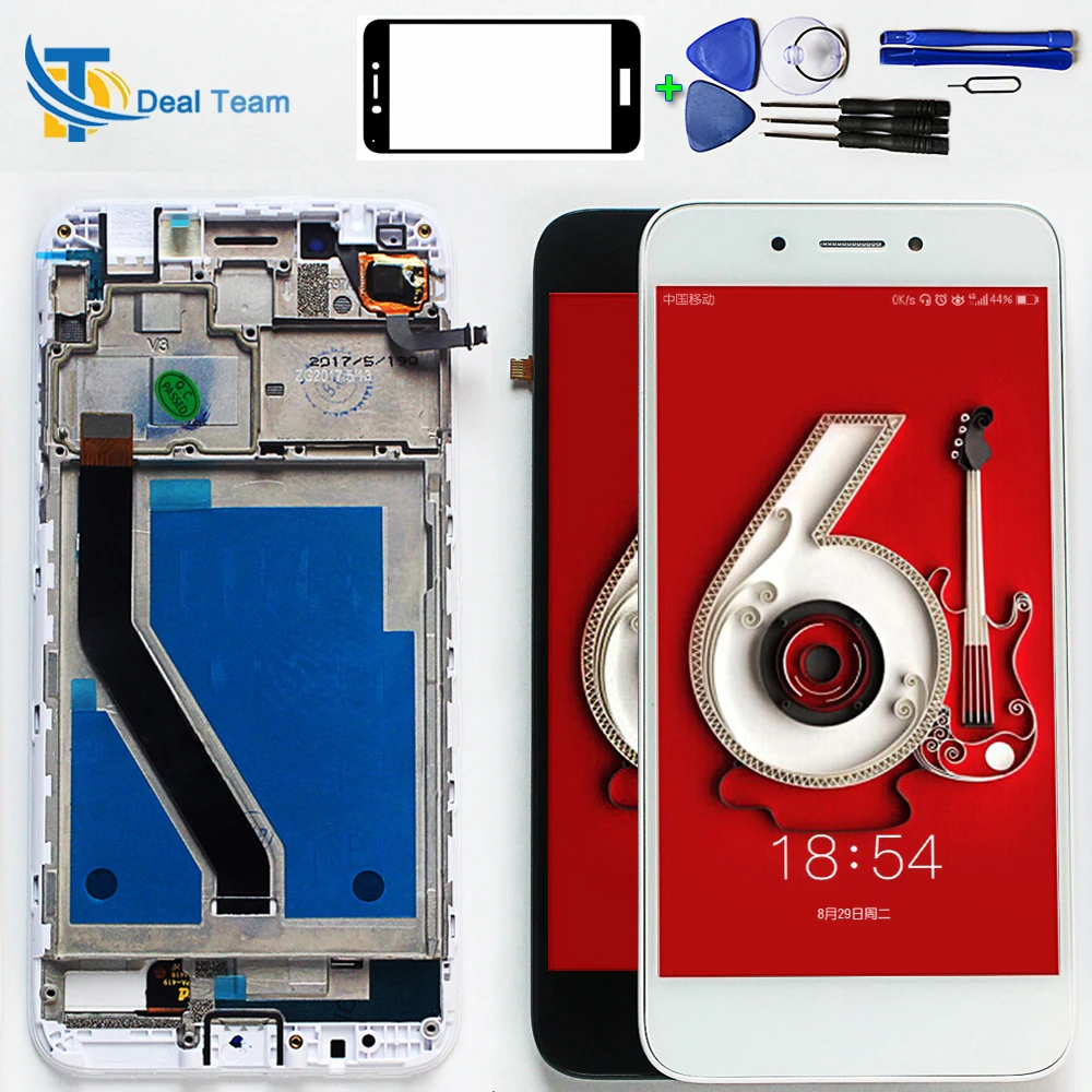 

Replacement LCD Display For HUAWEI Honor 6A 5.0 inch Touch Screen Digitizer Assembly Frame with Free Tempered Glass and Tools