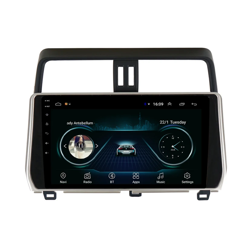 Автомобильный радиоприемник с микрофоном gps Navitel Bluetooth музыкальный плеер Быстрая для Toyota prado- 10,1 дюймов Android 8,1