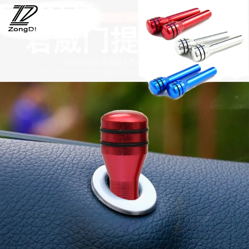 

ZD 2Pc Automobiles For Volvo S60 V70 XC90 XC60 Subaru Forester Peugeot 307 206 308 407 Car Metal Door Pin Lock Knob Lift Covers